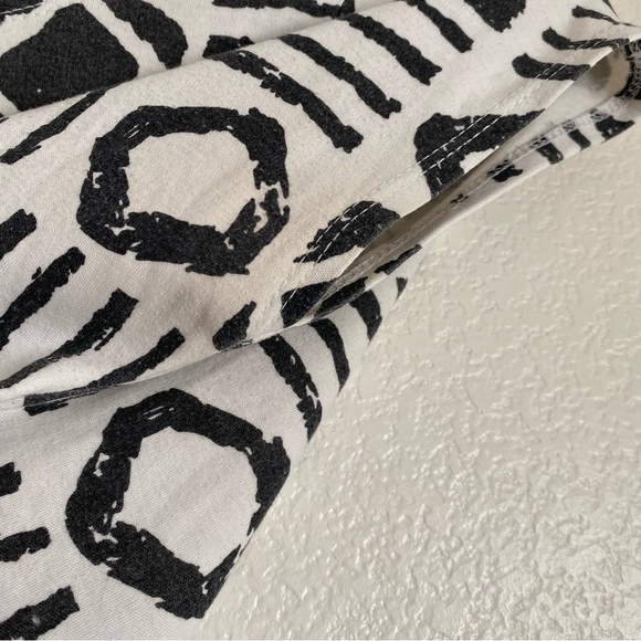 Vintage I'm a Smart Alec mudcloth tribal print crop top t-shirt, off white/black - Picture 9 of 12